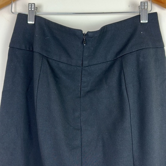Cabi Woman’s Size 6 Skirt Ponte Knit Stretch Black Zipper Back - Picture 4 of 7